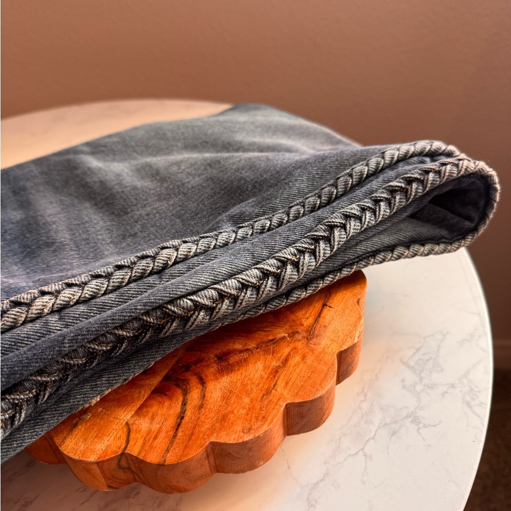 Marc New York Blue Denim Jeans with Braided Accents